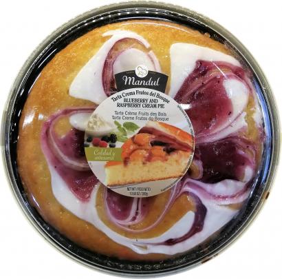 {Mandul} Tarta Crema Frutos Del Bosque (Blueberry And Raspberry Cream Pie)